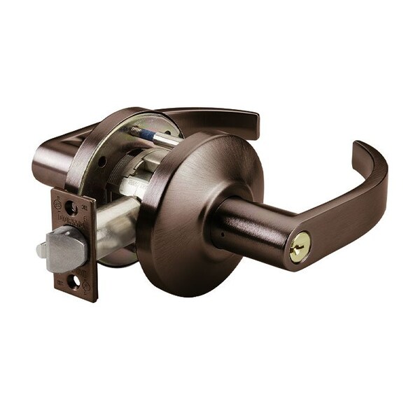 Entry Function, Conventional Cylinder, LC Lever, C Rose, 613 Dark Oxidized Satin Bronze Finish